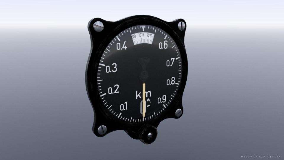 LUFTWAFFE ALTIMETER GAUGE