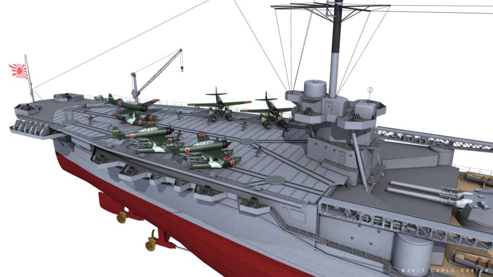 Japanese Battleship Ise Tote Bag by Carlo Cestra - Pixels